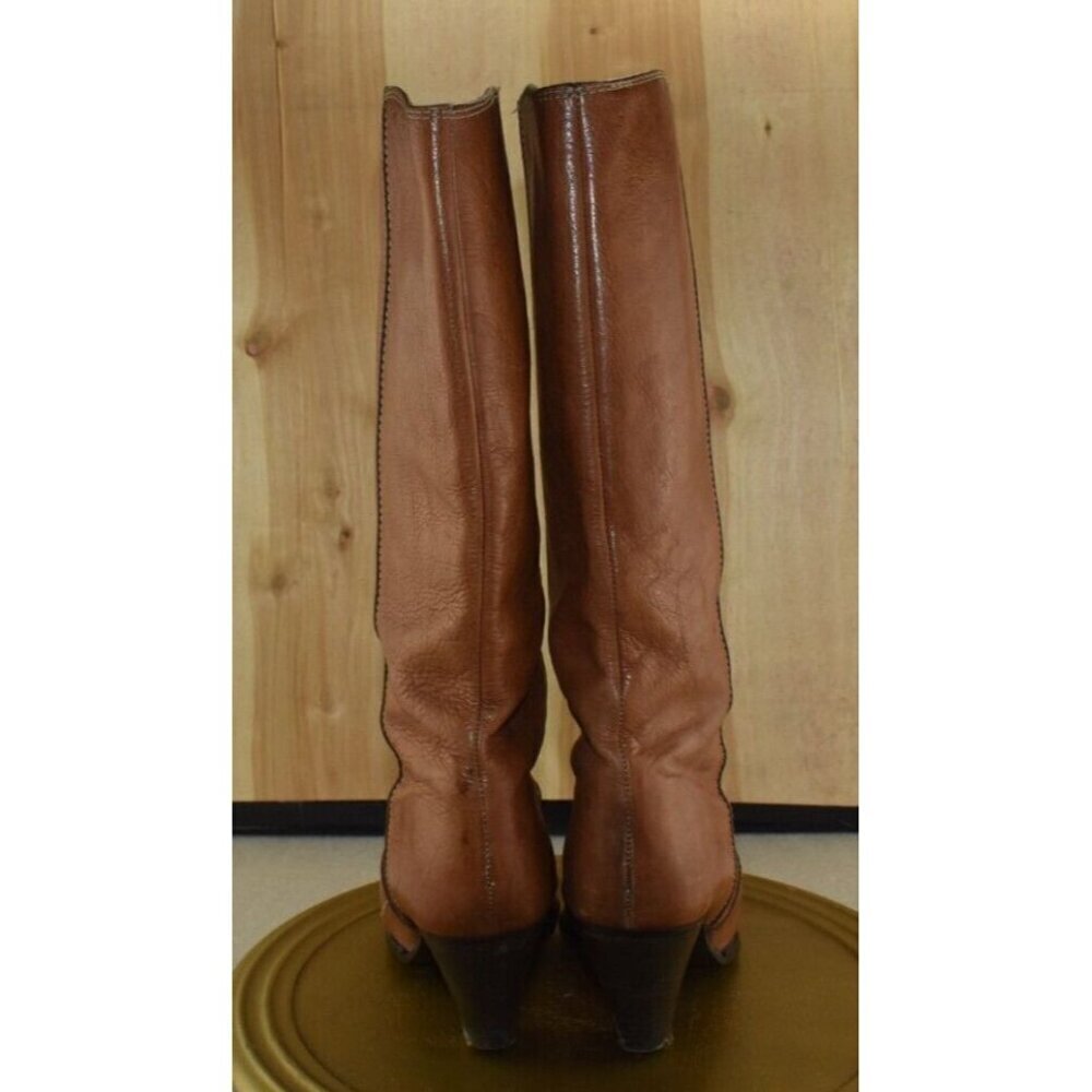 🌹Davos Gomma Womens Tall Riding Brown Leather Made In Italy Boots Size 9 - Picture 6 of 12